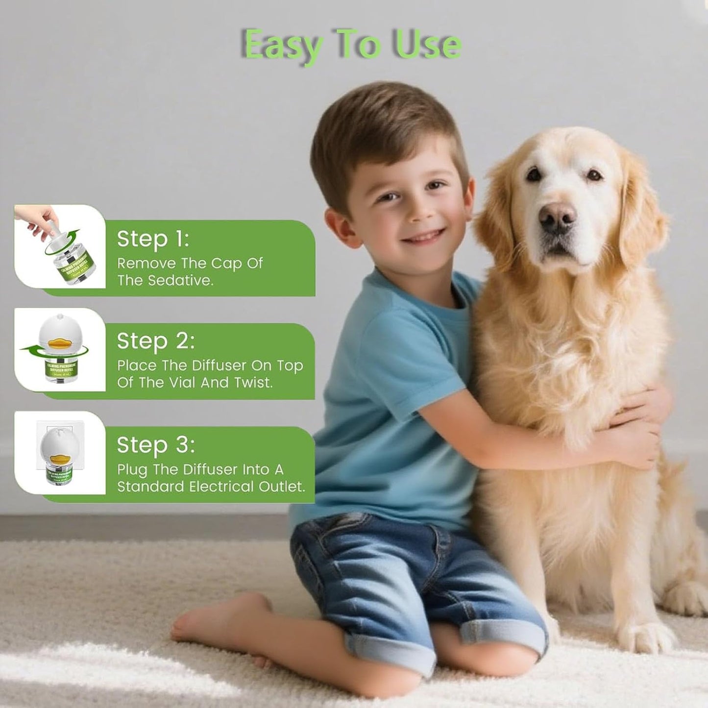 8 Pack Dog Calming Diffuser Pro Kit - Pheromone Diffuser for Dogs to Reduce Anxiety, Barking, Aggression & Indoor Stress (2 Diffusers + 6 Refills