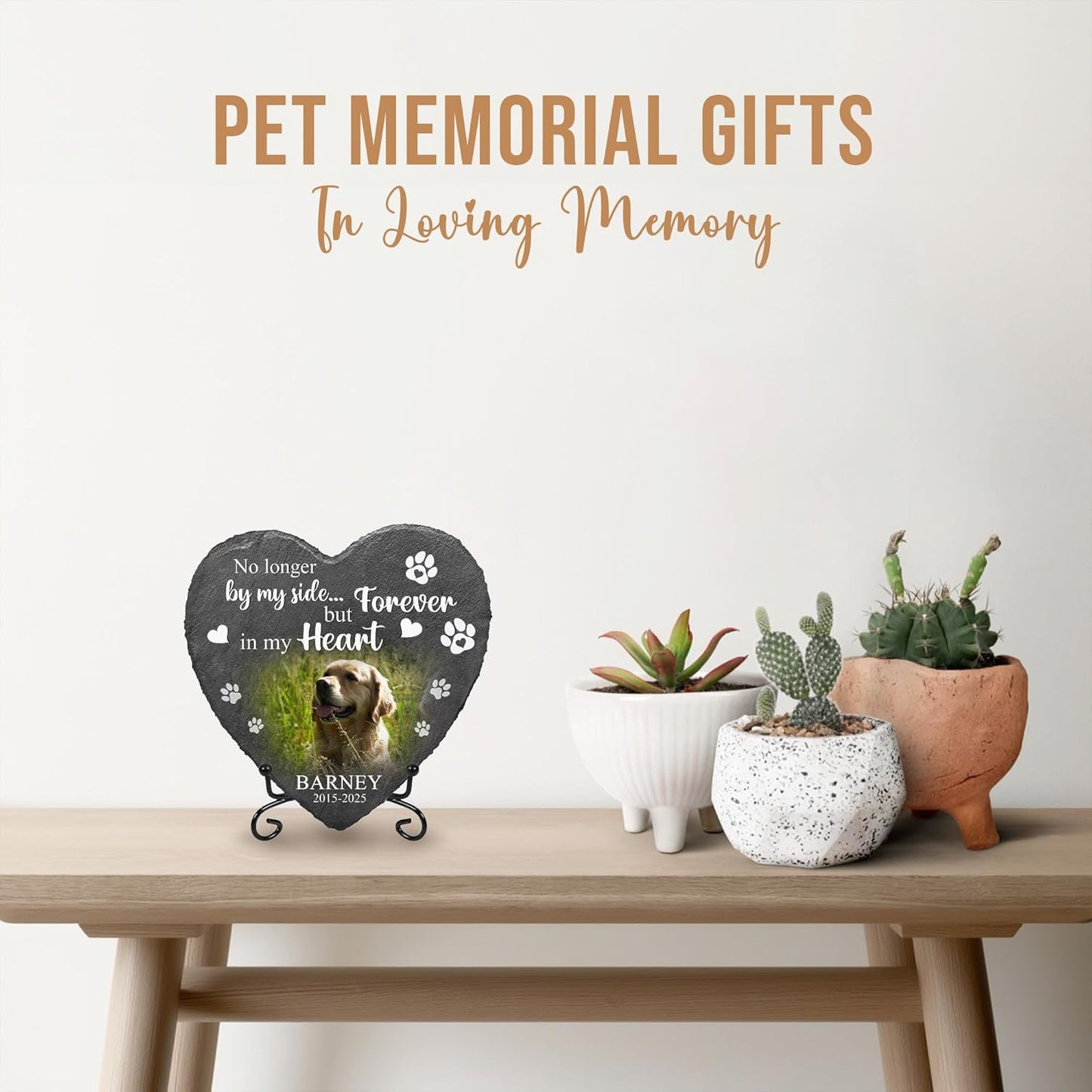 Personalized Memory Stone for Pets Dog Plaques Memorial for Cat | Pet Loss Plaque Personalized Gifts for Dogs | Pet Plaque Memorial Dog Gifts with Photo | Best Keepsakes for Furry Friends
