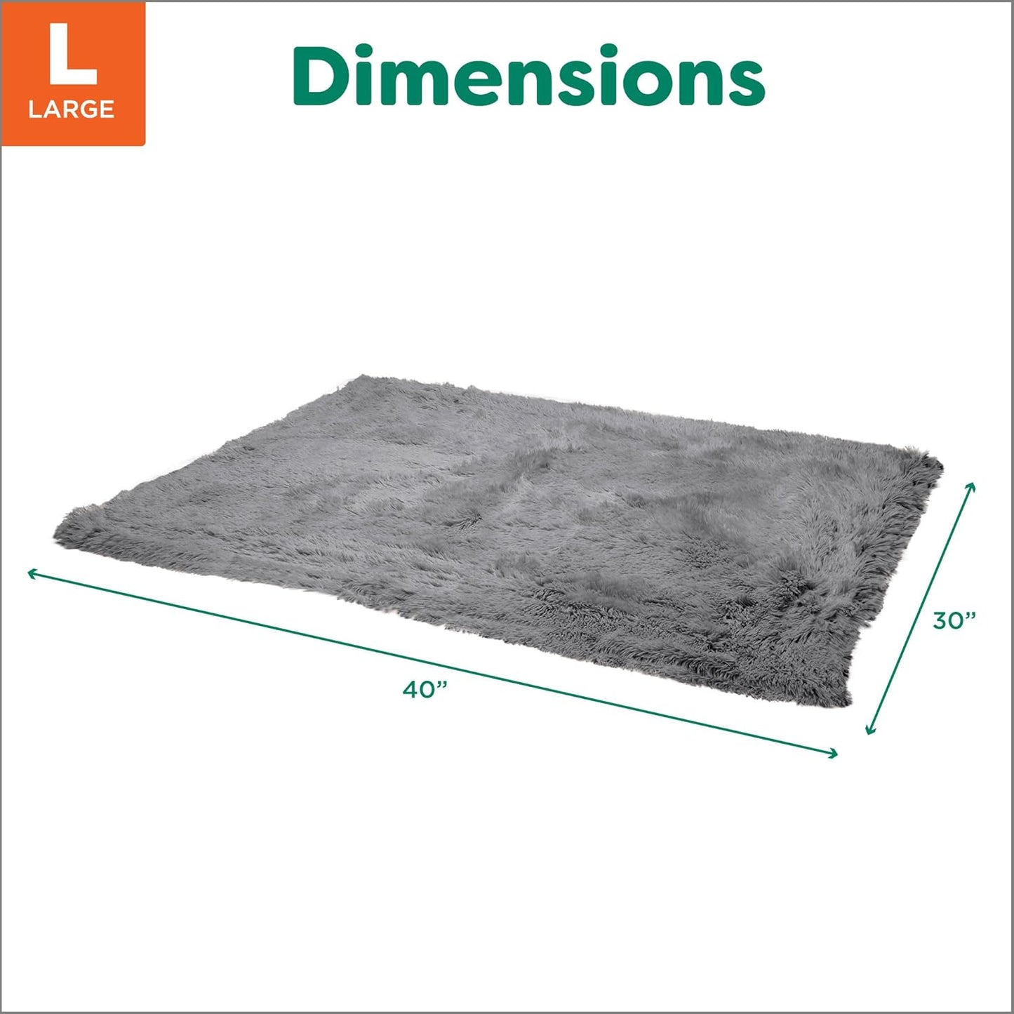 Furhaven Waterproof Throw Blanket for Dogs & Indoor Cats, Washable - Shaggy Plush Calming Long Faux Fur & Velvet Dog Blanket - Gray, Large