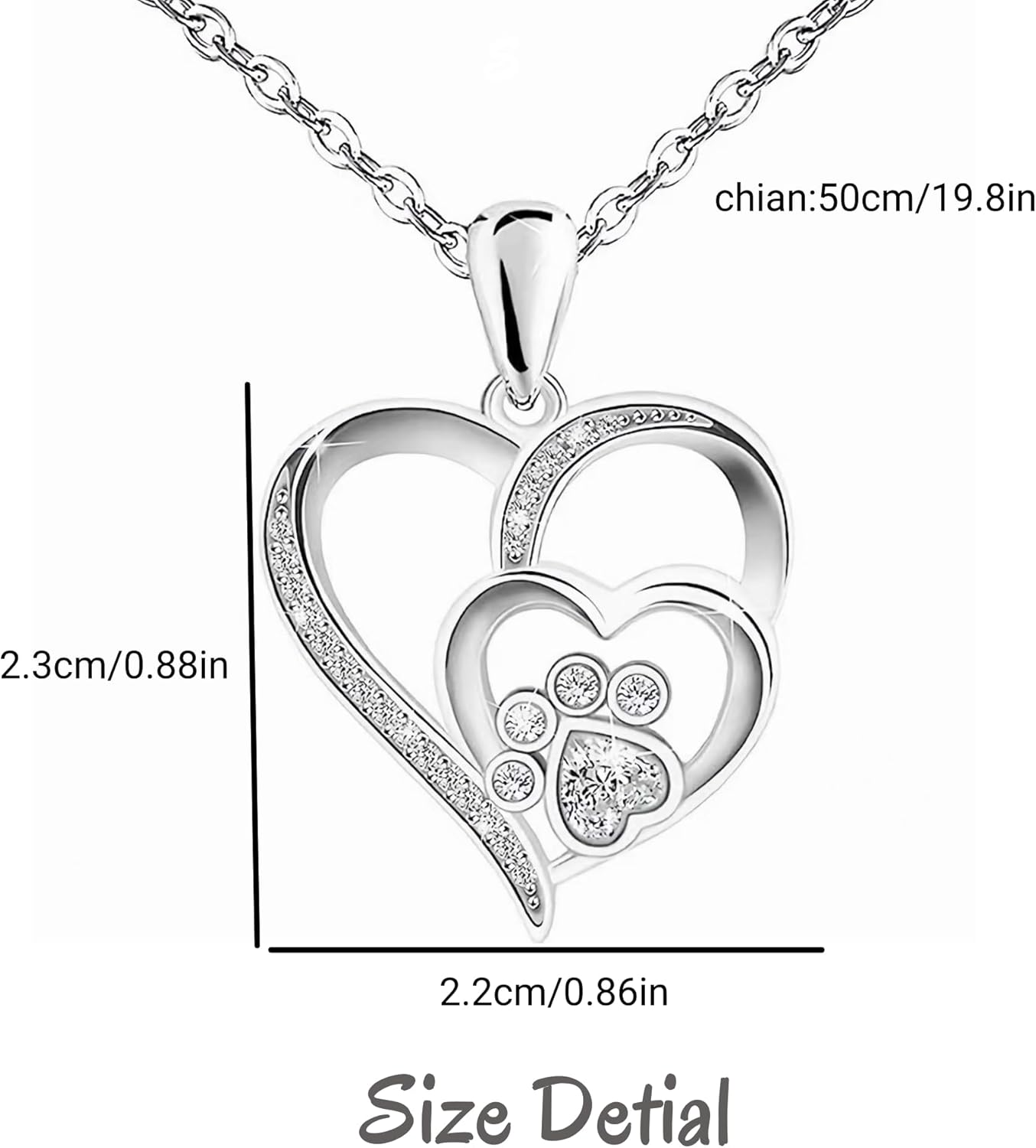 Cynlsum Dog Memorial Gifts for Loss of Dog Sympathy Gift: Pet Memorial Remembrance Necklace for Puppy Cat- Cute Paw Necklace Passing Away Bereavement Gifts Elegant