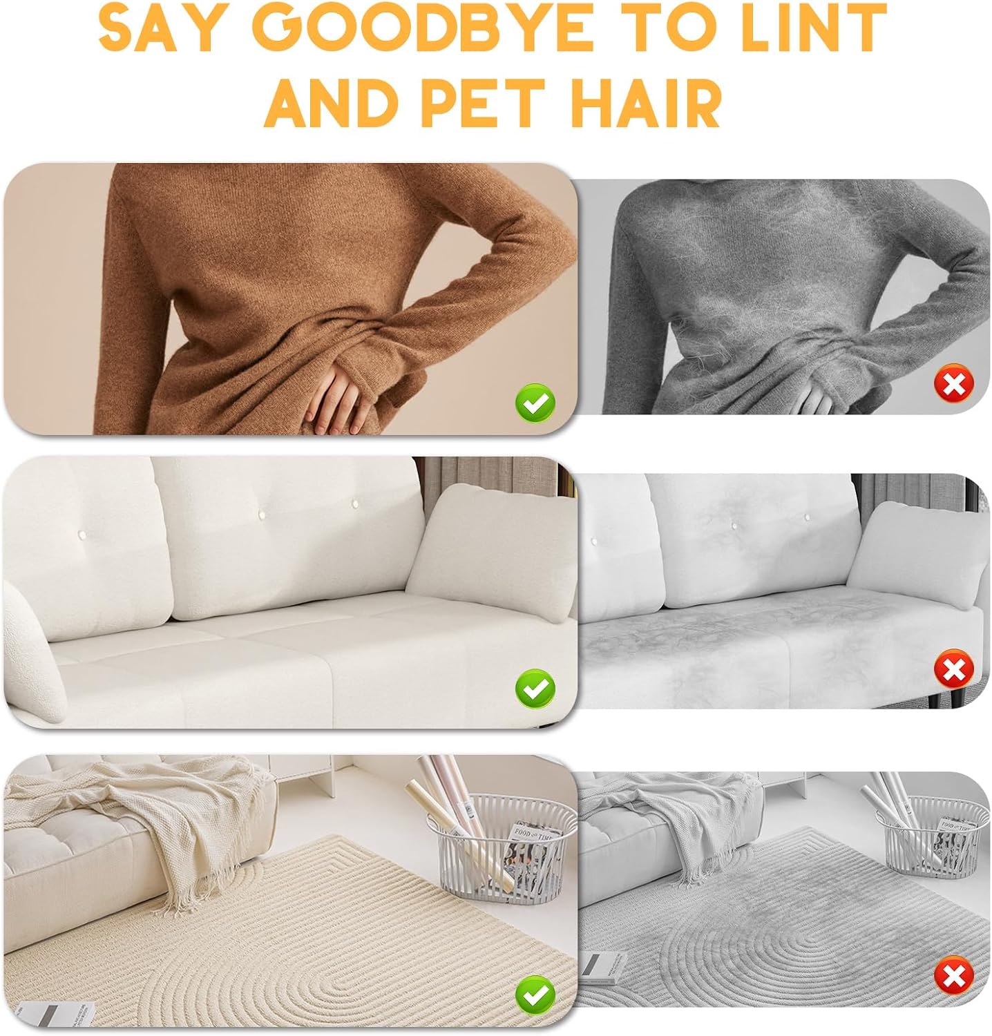 Magic Brush Pet Hair Remover, Upgrated Five-Finger Electrostatic Pet Hair Removal Gloves, Cat & Dog Hair Remover for Couch, Furniture,Clothing, Animal Fur Removal Tool, Cat Grooming Gloves-1PCS