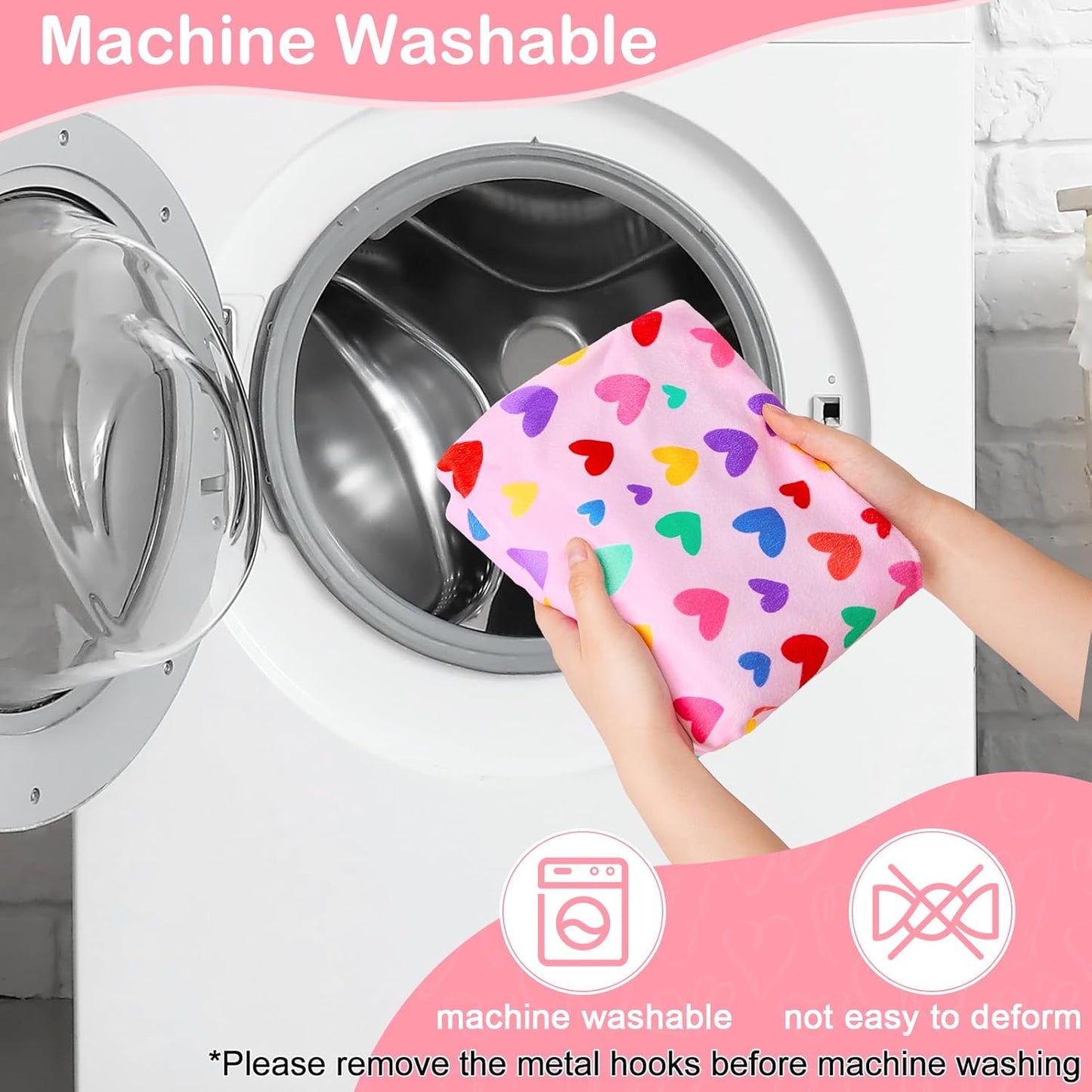 Bienbee 2 Pcs Ferret Rat Hammock Set for Cage Washable Guinea Pig Hideout Bed Soft Small Animal Hammock Tunnel Toys Ferret Cage Accessories for Hedgehog Sugar Glider Squirrel Hamster, Pink Hearts