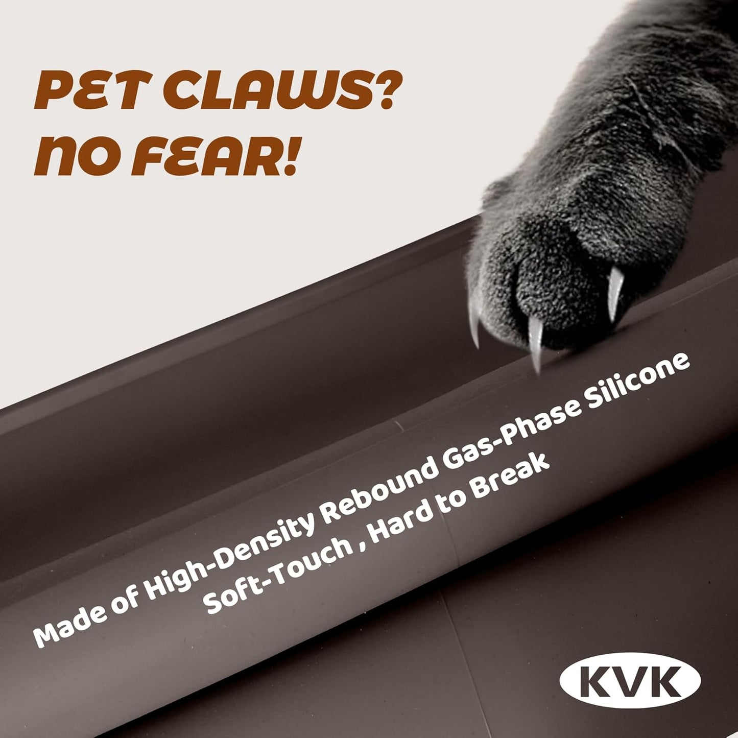 Extra Extra Large Silicone Dog Food Mat 39.4×43.3in and 128oz Silicone Bag Set, Super Size Waterproof Pet Feeding Mat & Container, Non-Slip, Chew-Resistant Floor Protection (Dark Grey&Clear)