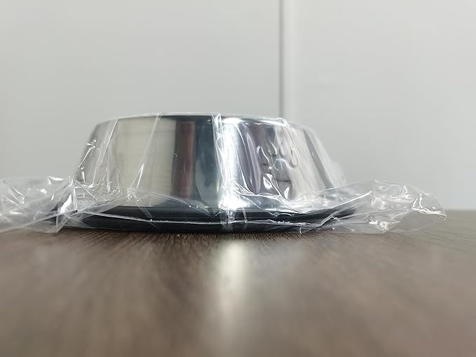 YUDANSI 2 Stainless Steel Dog Bowls, Puppy Cat Feeding Bowls, Shallow Cat Dish with Rubber Base, Mini and Small Pet Feeder Food Water Plate (XS-6oz)