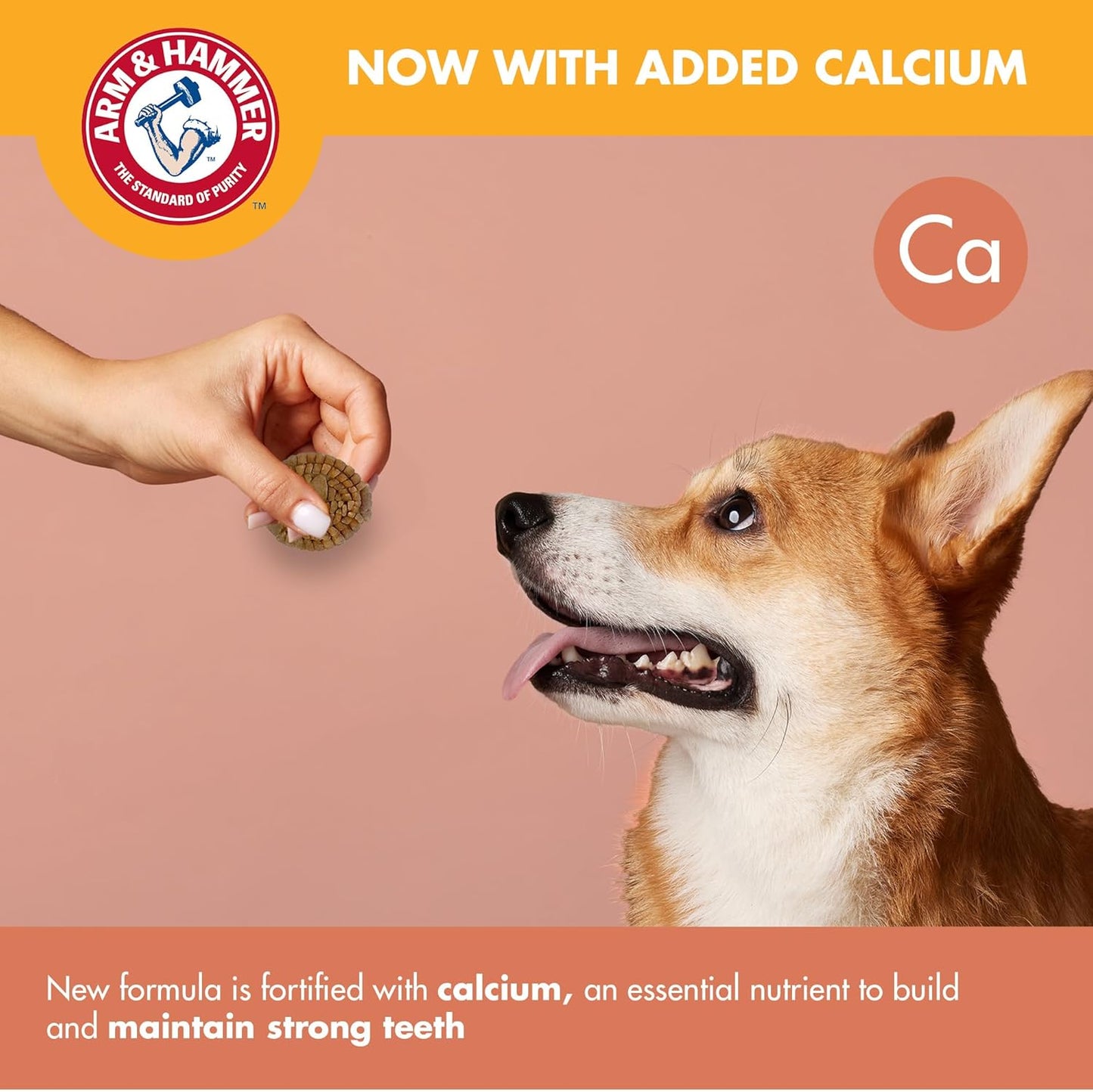 Arm & Hammer for Pets Mighties by TREADZ Dental Treats for Dogs with Baking Soda & Calcium, Help Fight Bad Breath, Plaque & Tartar, Mint, Tough Puffer Shaped, 7 Pcs (Packaging May Vary)