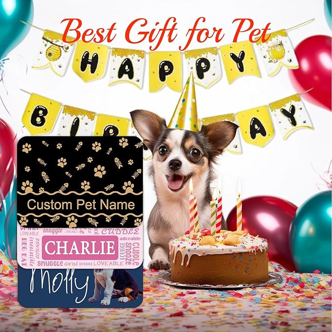 Personalized Dog Food Mats for Floors Custom Pet Placemat Mats for Food and Water Waterproof Customized Pet Food Mat with Name Gifts for Dog & Cat Owners Design 5