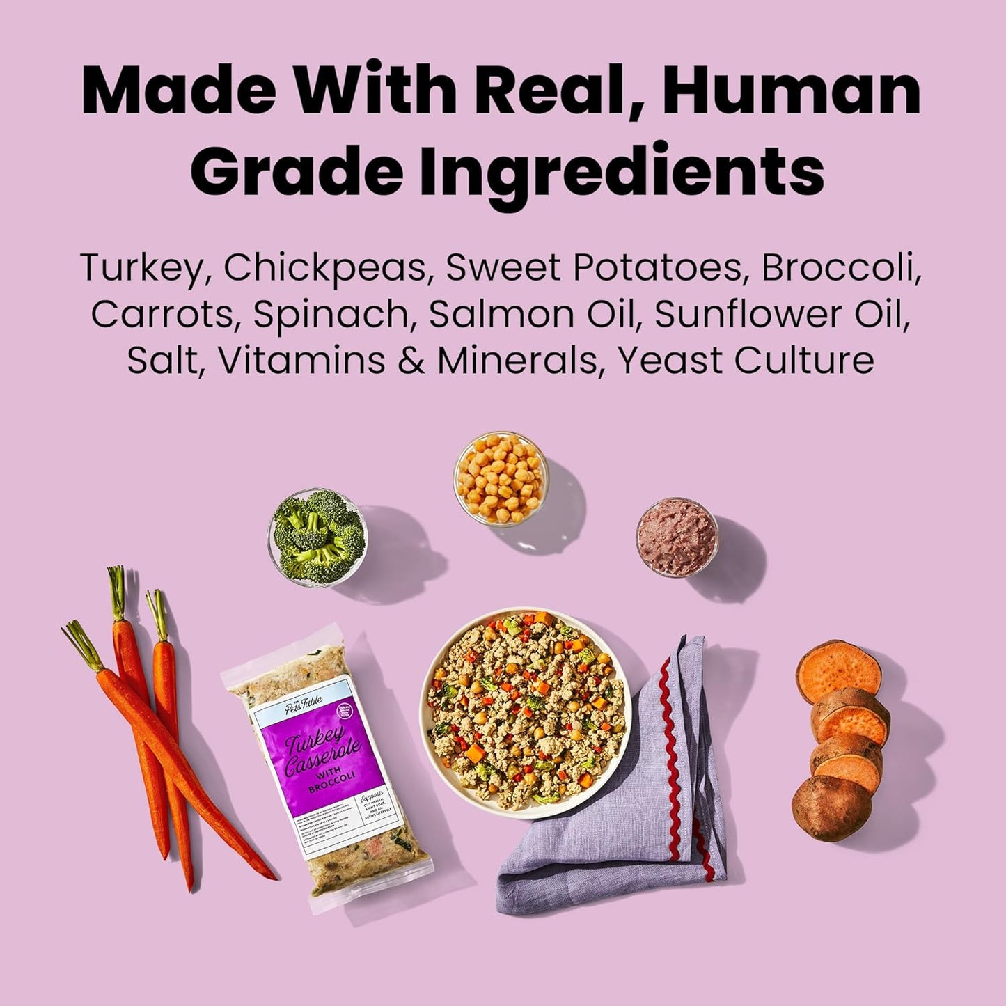 The Pets Table Human-Grade Variety Pack Fresh Dog Food, Dog Food Topper or Complete Meal, 6 Count of 32 to 36-oz Pouches, 12.7lbs