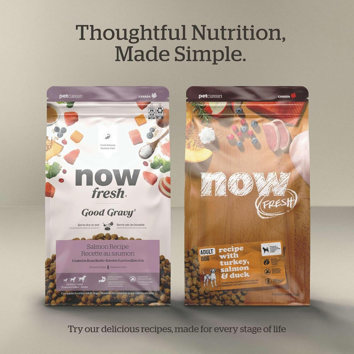 Now Fresh Grain-Free Premium Dry Dog Food with Lamb & Pork, Healthy Kibble for Adults Made with Real Red Meat, Chicken-Free Recipe, Enhanced with Pumpkin & Probiotics for Good Digestion, 22 lb Bag