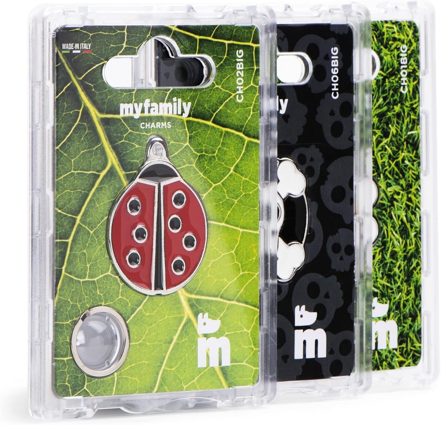 My Family Personalized Pet ID Tag Made in Italy, Ladybug, Free Engraving, Hand Enamelled in Metal, Charms Collection