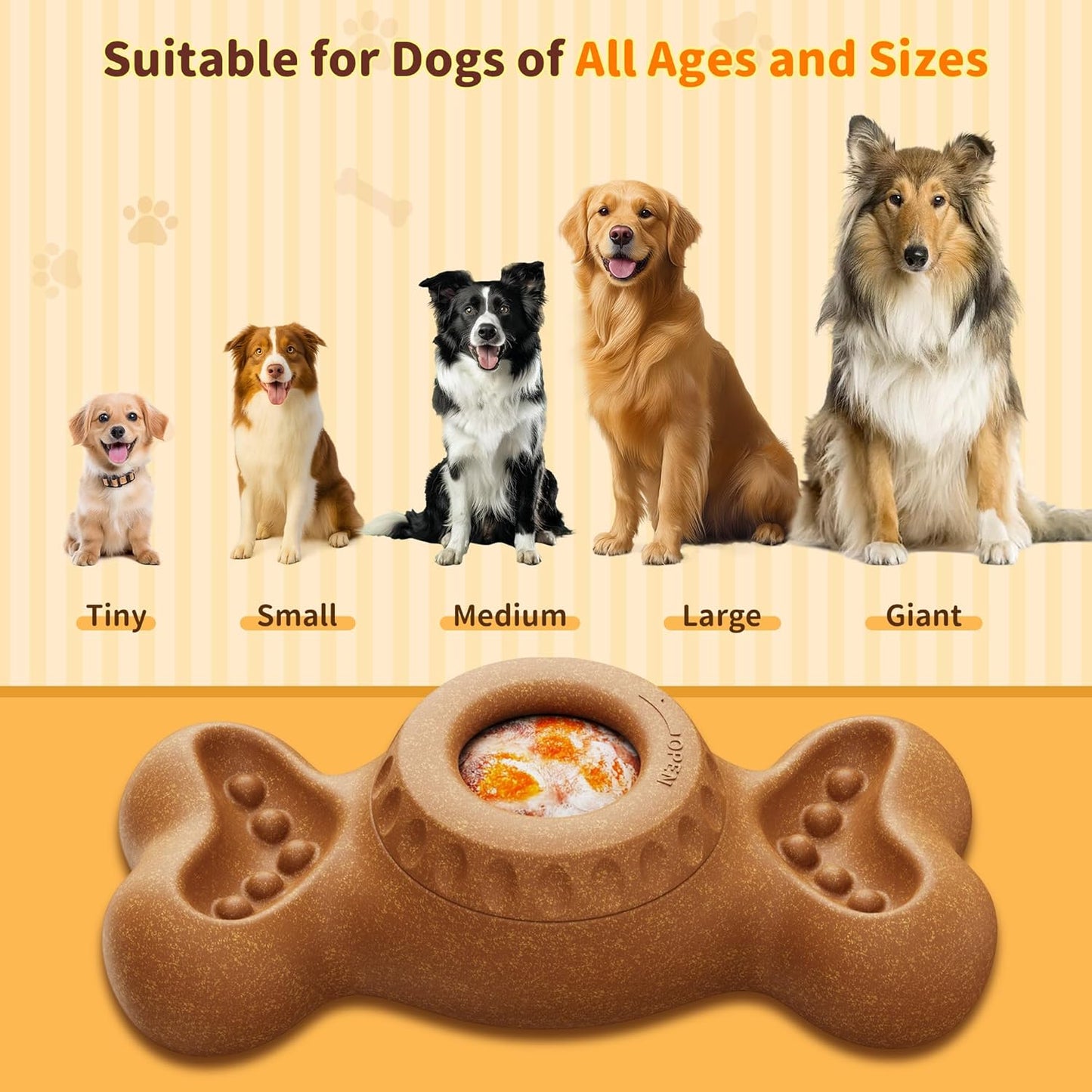 Dog Chew Toys for Aggressive Chewers, Frozen Dog Toy to Keep Them Busy, Indestructible Dog Toy for Large Medium Small Breed, Chew Toys for Dogs Reduces Anxiety & Solve Boredom