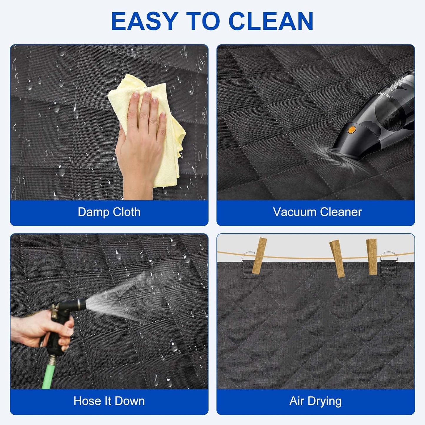 Dog Car Seat Cover for Back Seat Bench Cover, Compatible for Armrest 100% Waterproof & Nonslip Backseat Protector for Pet (XL)