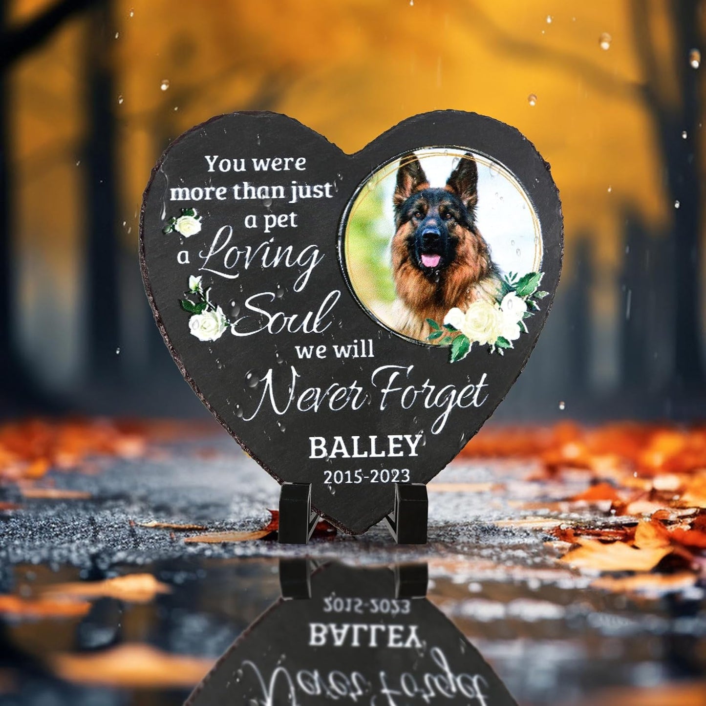 ODB Dog Memorial Gifts for Loss of Dog, Dog Memorial Stone, Pet Memorial Gifts, Pet Loss Gifts, Pet Memorial Stones, Cemetery Decorations for Grave, Cat Memorial Gifts, Gifts for Cat Lovers (Style 2)