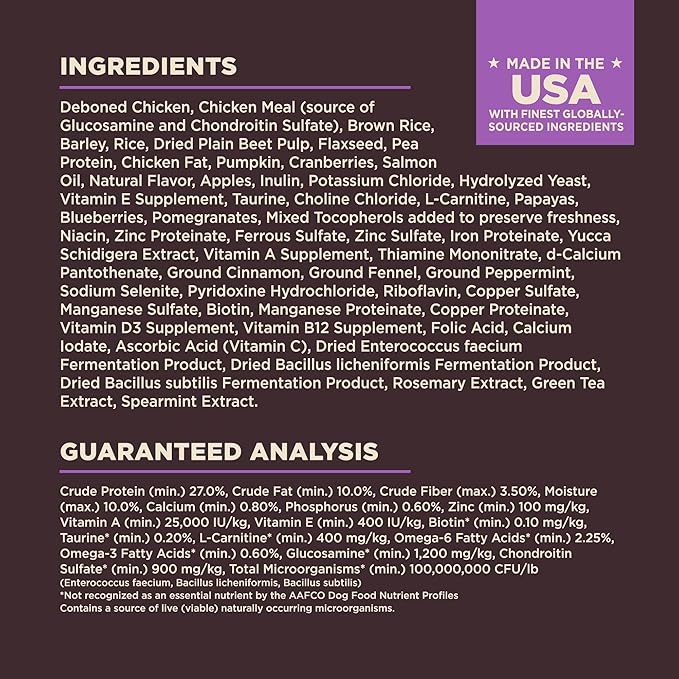 Wellness CORE Digestive Health Senior Dry Dog Food, Wholesome Grains, Natural, Recipe for Dogs with Sensitive Stomachs, Age Advantage Chicken & Brown Rice, (4-Pound Bag)