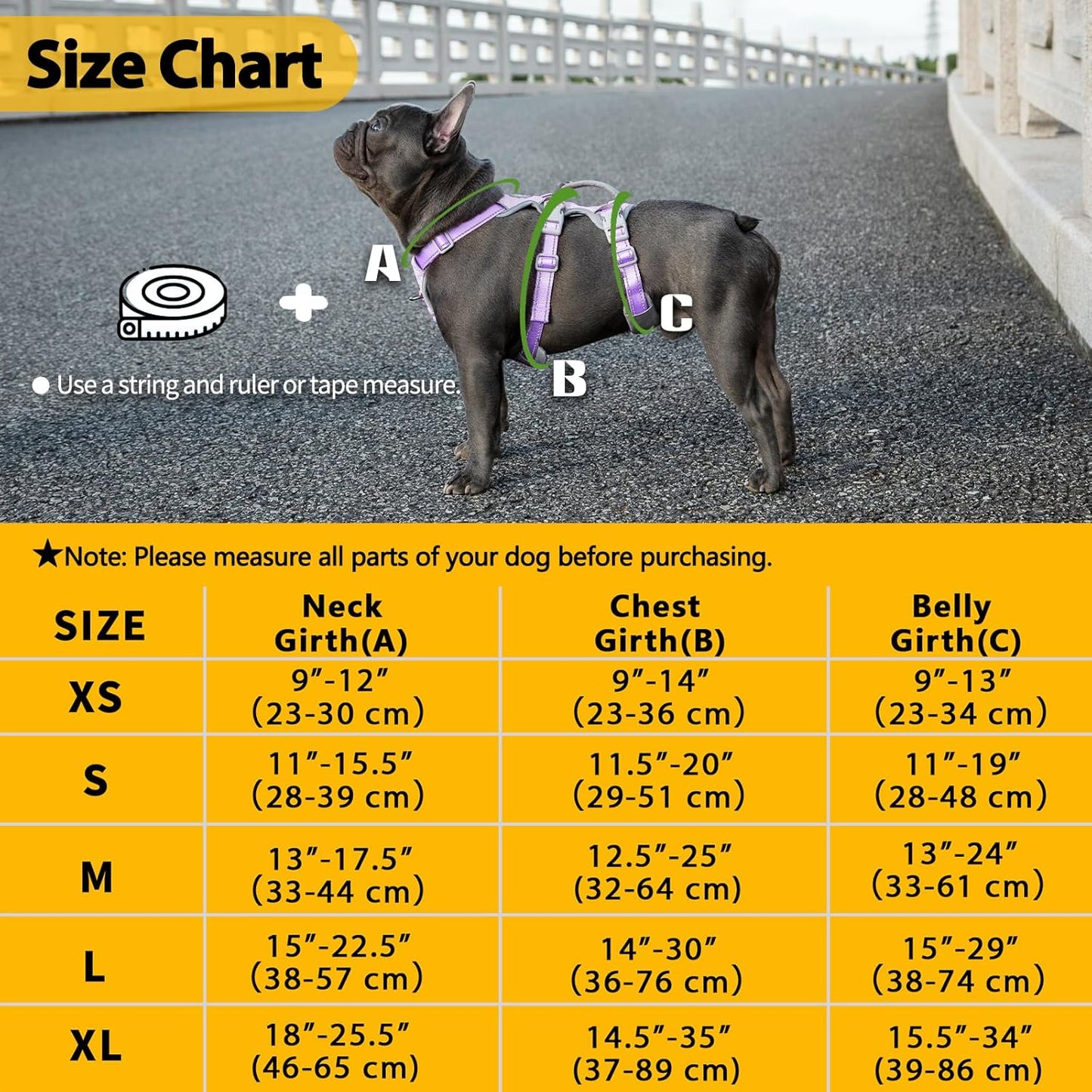 Huntboo Escape Proof Harness,No Slip Dog Harness Escape Proof,Fully Reflective Harness with Handle,Breathable,Durable,Adjustable Vest for Medium Dogs Walking,Training & Running Gear(Lavender Purple,M)