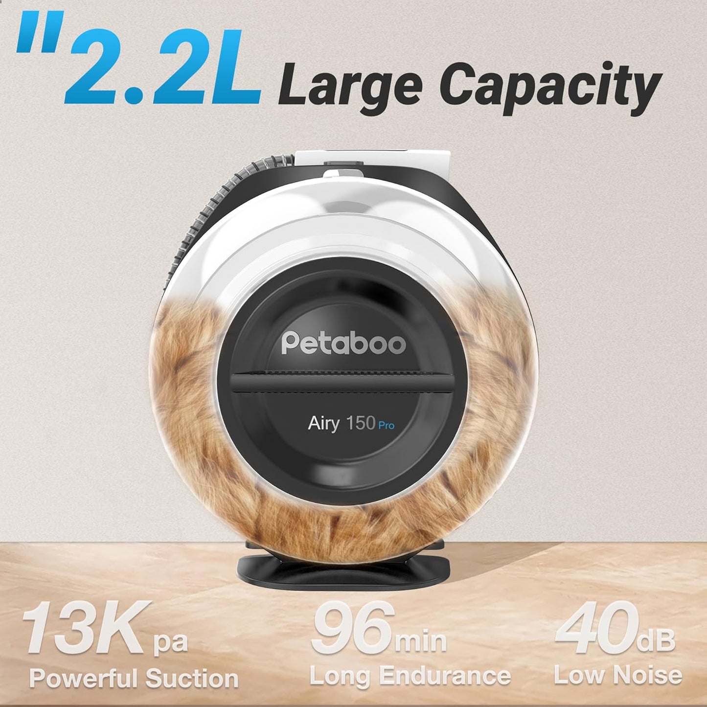 Cordless Dog Grooming Vacuum, Pet Grooming Kit with Clippers Nail Grinder,2.2L Dust Cup,Low Noise,Dog Vacuum for Shedding Grooming for Home Outdoor Car,7 in 1 Set