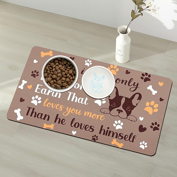 Pet Feeding Mat for Floors Waterproof Dog Mat for Food and Water Absorbent Quick Dry Non Slip mat for Cat Bowls