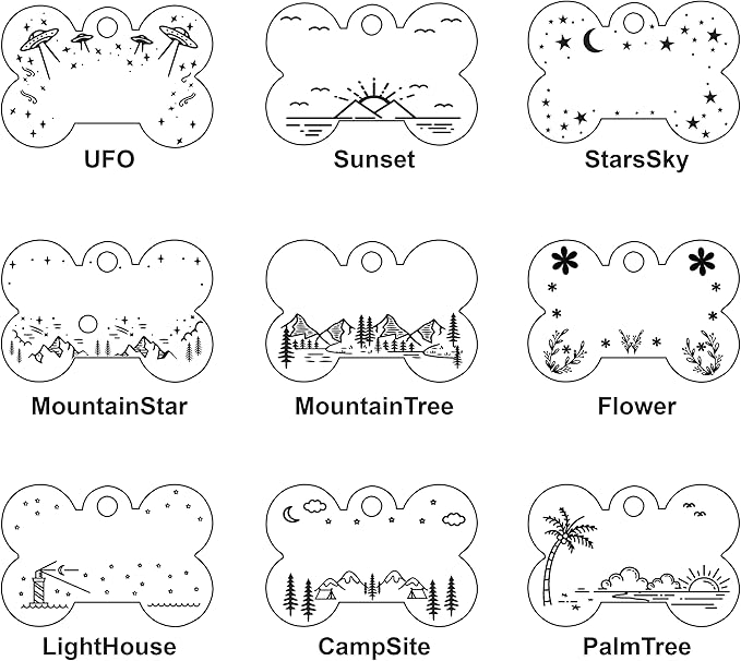 Personalized Dog Tag with 5 Lines of Custom Deep Engraved Durable Stainless Steel Pet ID Name Tag Designer Regular Size Bone