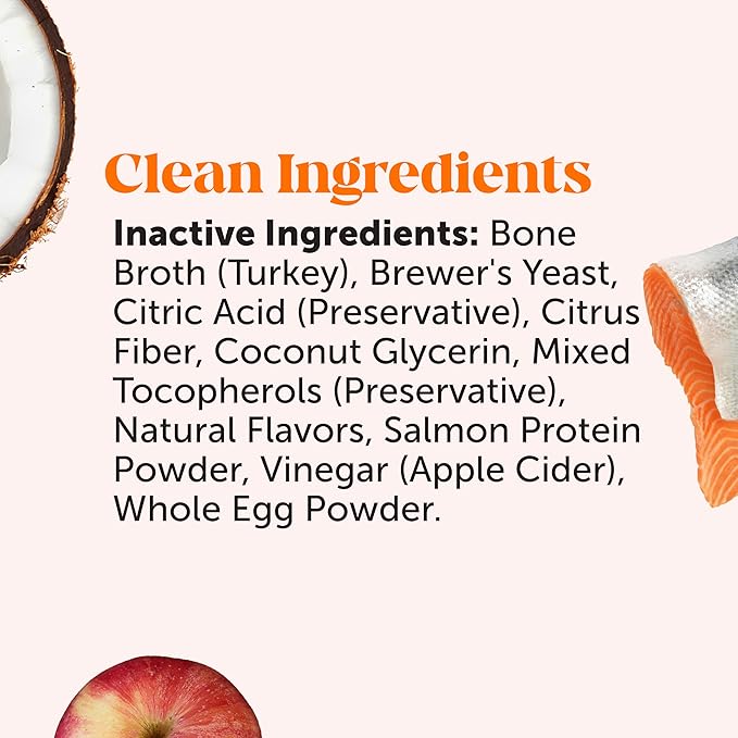 Dog Joint Supplement with Salmon Oil for Dogs - Ease Stiffness, Reduce Discomfort & Support Joint Mobility Liquid Supplement, Dog Food Topper Bone Broth with Glucosamine for Dogs (12 oz)