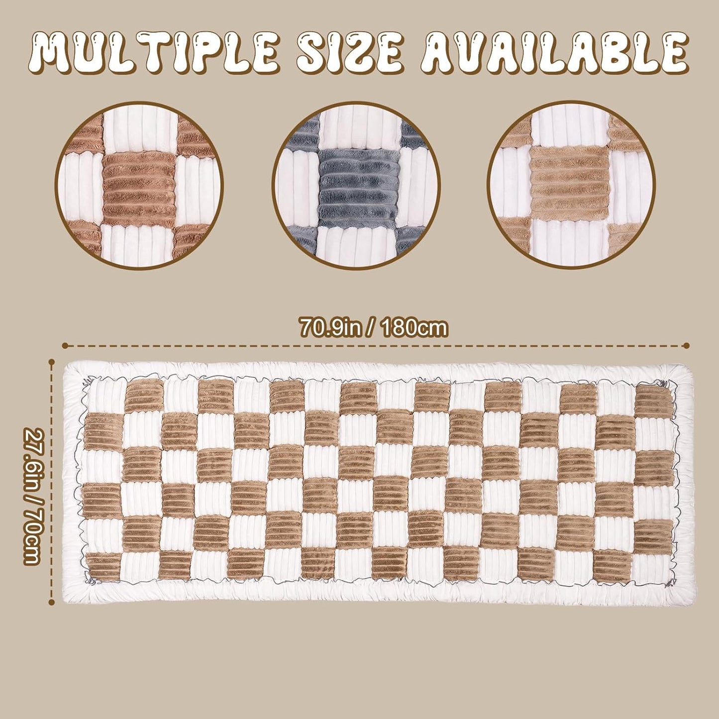 Dog Couch Cover Protector, Dog Bed Mat for Couch Washable Pet Bed Cover, Large Dog Blanket Pet Friendly Sofa Cover, Light Coffee, 27 * 70 ''