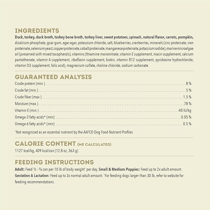 ACANA Premium Pate in Bone Broth Grain-Free Wet Dog Food Duck Recipe 12.8oz Cans (12 Count)