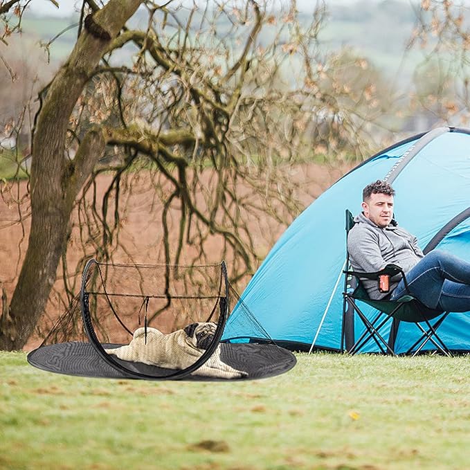 Outdoor Cat Enclosures, Portable Cat Tent for Bearded Dragon, Dogs and Small Animals, Cat Outdoor Tent with Foldable Bag(Black)