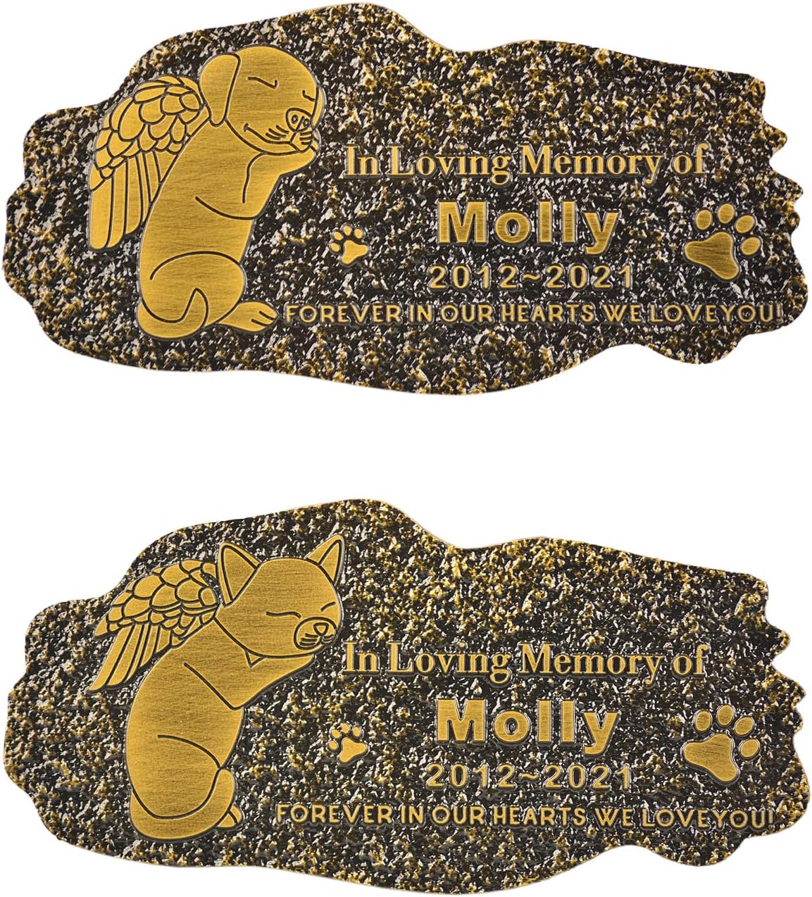 Pet Memorial Stone Plaque Pet Headstone,Customize Indoor/Outdoor Garden Plaque Grave Markers with Pet Name,Personalized Cat Dog Memorial Plaques,Loss of Pet Sympathy Gift-Acrylic Material