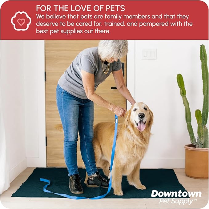 My Doggy Place Microfiber Dog Mat for Muddy Paws, 60" x 36" Teal - Non-Slip, Absorbent and Quick-Drying Dog Paw Cleaning Mat, Washer and Dryer Safe - X-Large/Runner