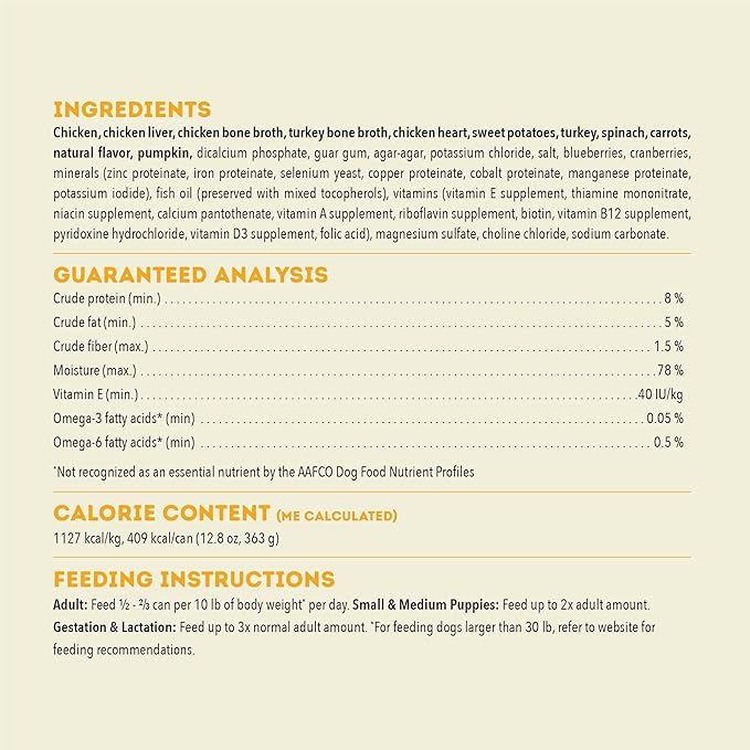 ACANA Premium Pate in Bone Broth Grain-free Wet Dog Food Poultry Recipe 12.8oz Cans (12 Count)