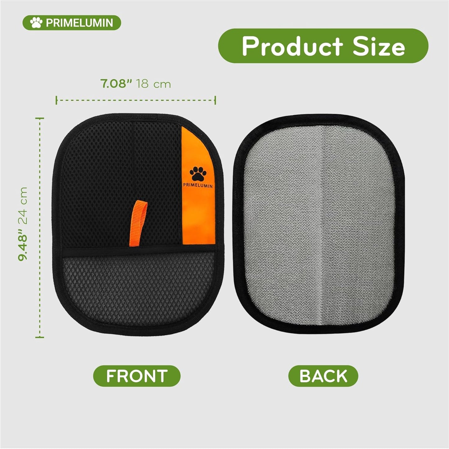 Durable, Non-Slip Pet Hair Remover Glove for Dogs & Cats – Reinforced Stitching, Secure Fit, Easy-Clean Fabric, Removes Short & Long Hair from Furniture, Carpet & Clothes + Tick Comb