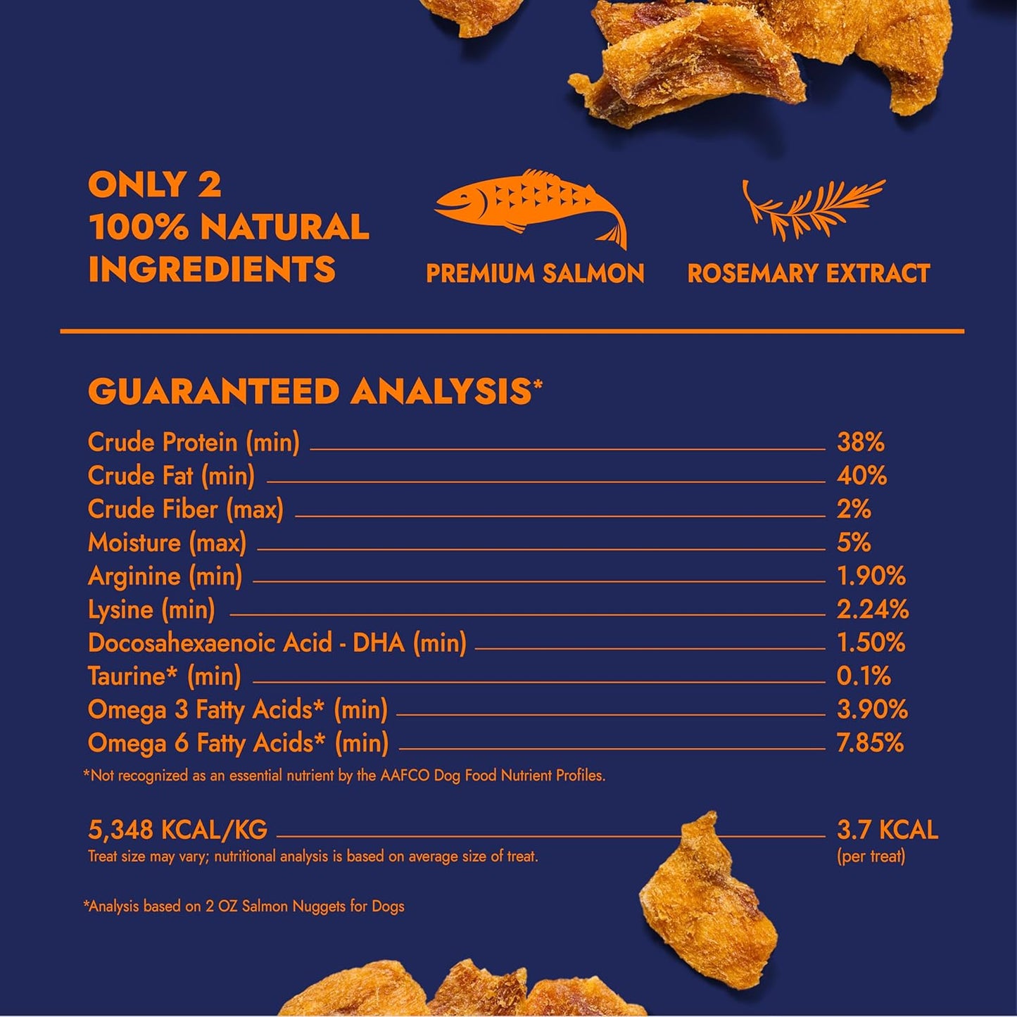 Finfare Freeze Dried Dog Treats, Salmon Nuggets, Protein & Omega-3s, Grain Free Salmon Dog Training Treats, Crafted in USA, 2oz