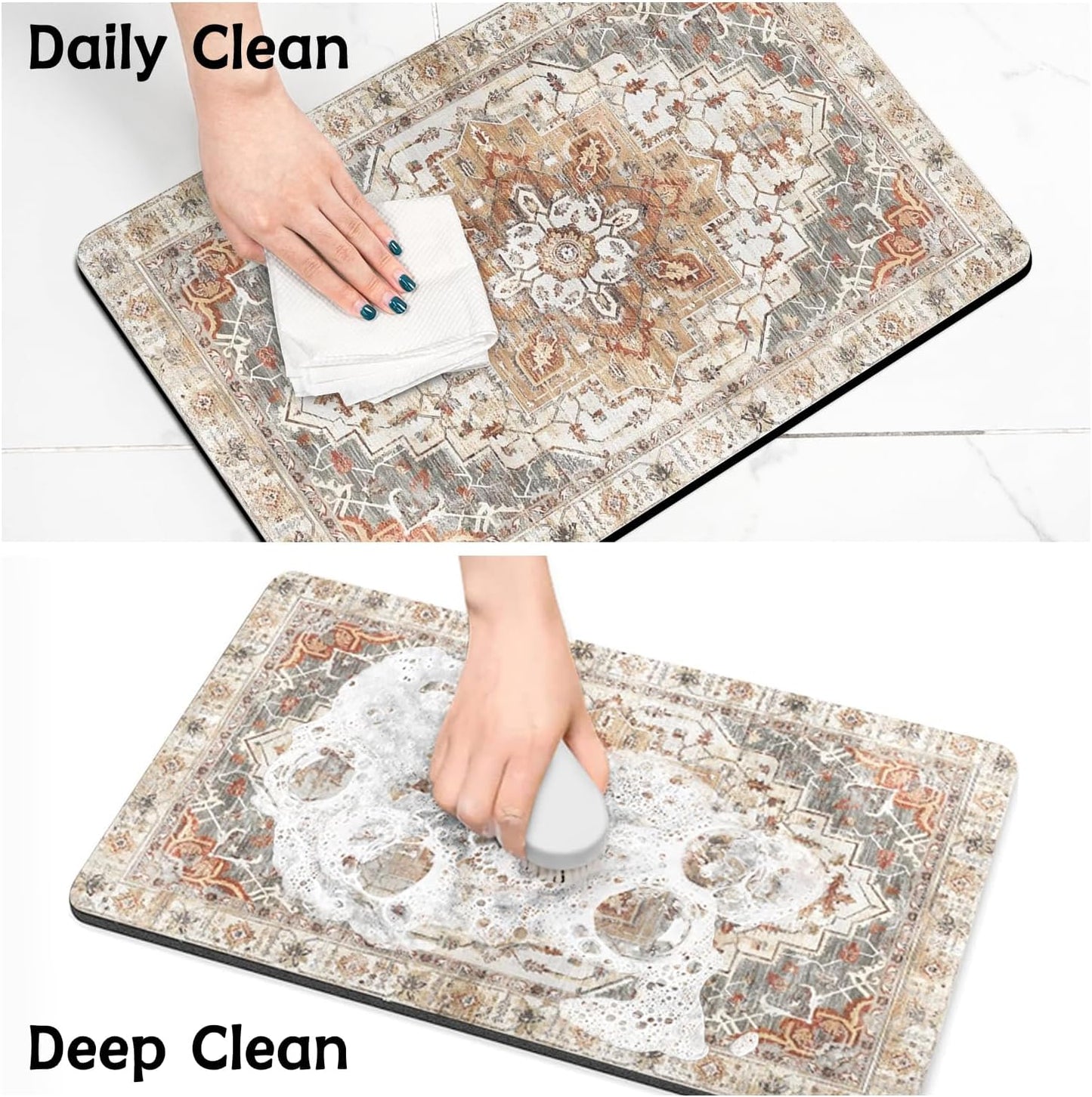 Pet Food Mats for Floor, Absorbent Dog Mat for Food and Water Dispenser Mat, Dog Food Mat Quick Dry Cat Food Mat Pet Supplies