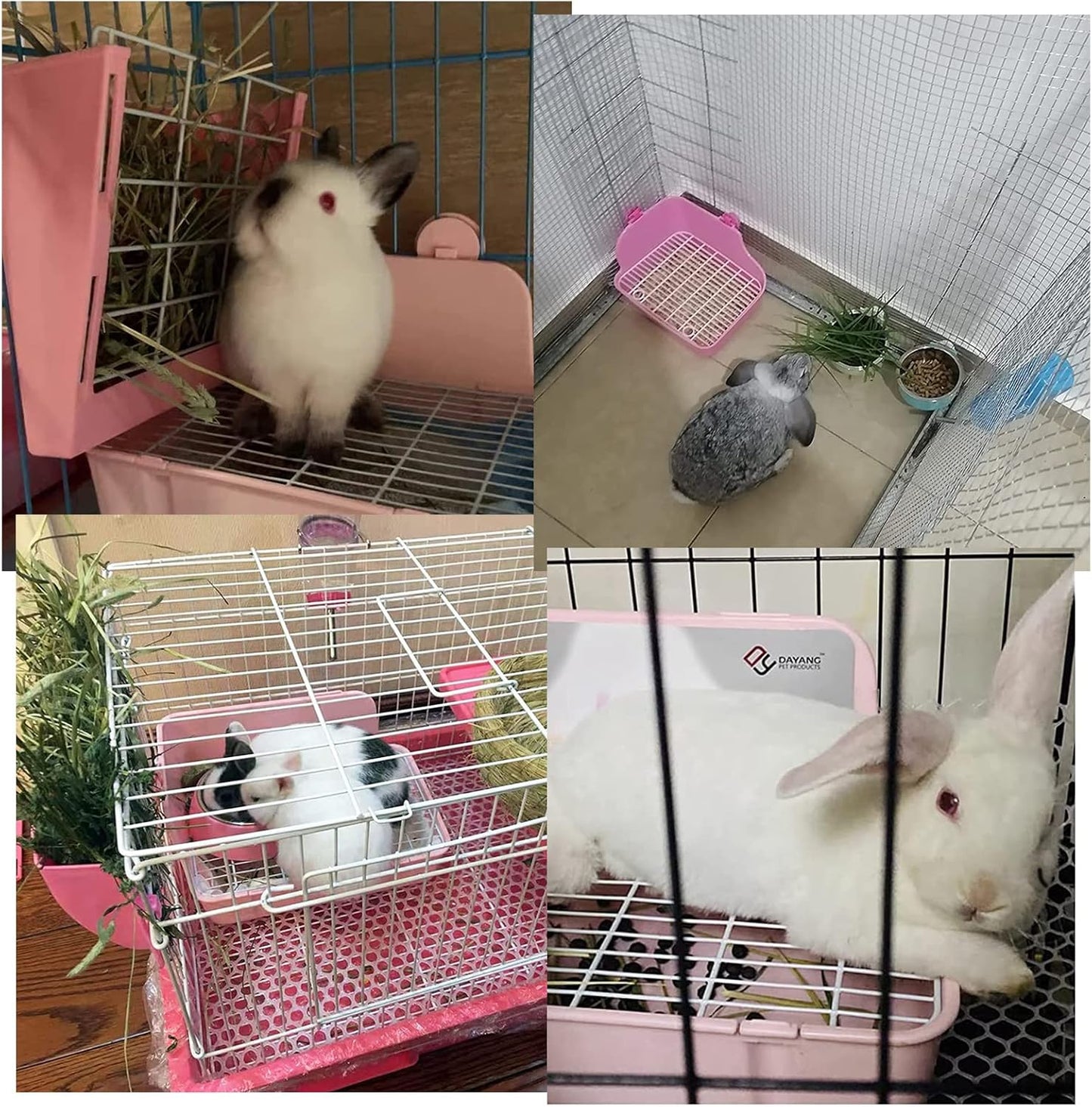 Guinea Pig Litter Box Corner Bunny Toilet Small Animal Potty Training with Dustpan Broom Chew Toys for Chinchilla Ferret Hedgehog Gerbil (10 Pcs)