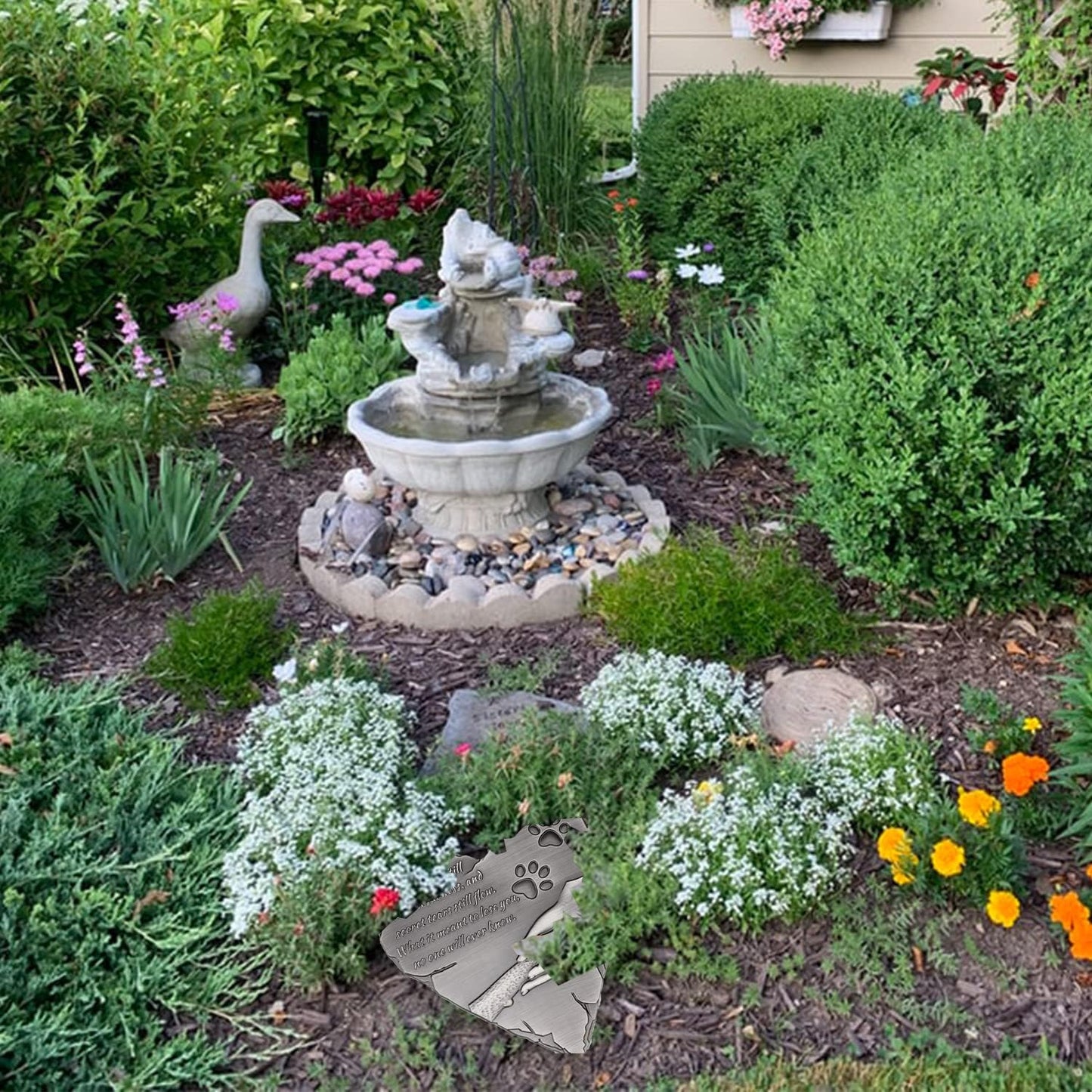 Pet Memorial Stone Plaque Pet Headstone,Customize Indoor/Outdoor Garden Plaque Grave Markers with Pet Name,Personalized Cat Dog Memorial Plaques,Loss of Pet Sympathy Gift-Acrylic Material