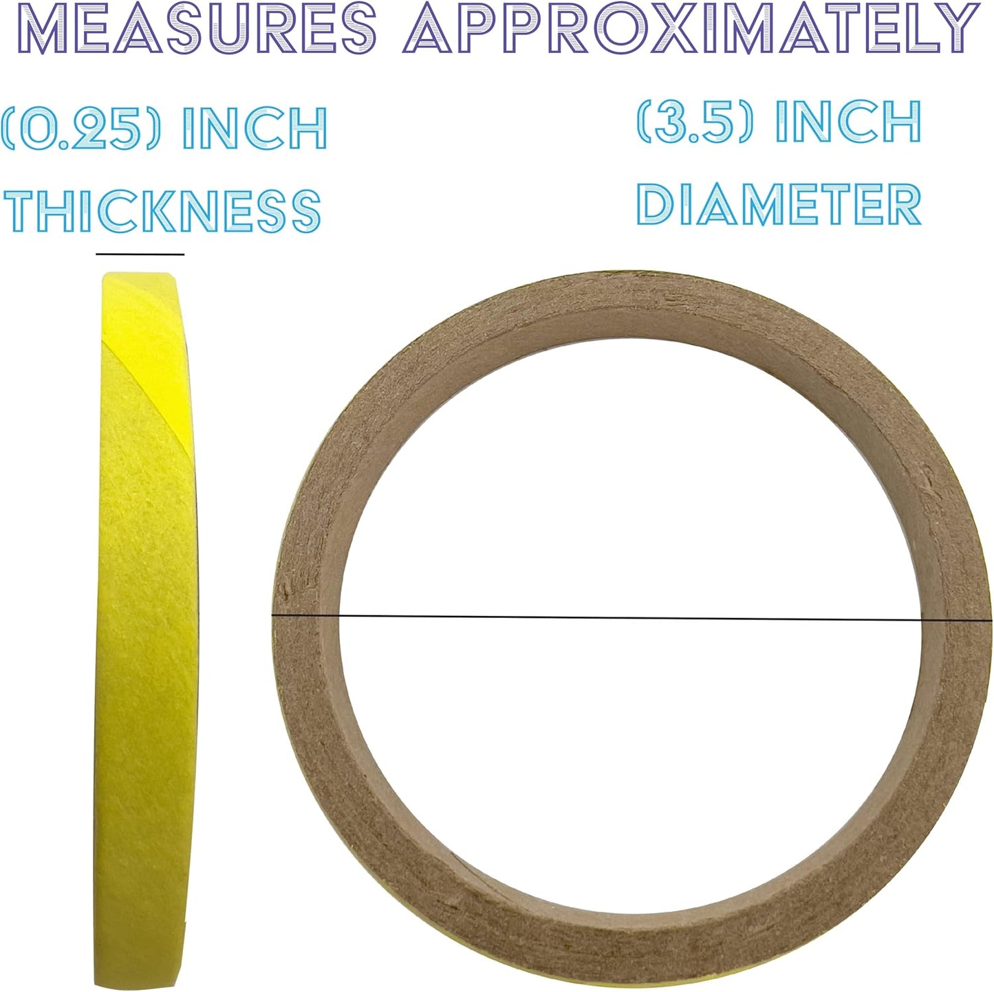 by M&M 8003 Pk6 3.5 Inch Skinny Yellow Bird Donuts - Shreddable Chewable Bird Safe Compressed Cardboard Foot Toys, Bright Bird Pleasing Colors Great for Aviaries and Cage