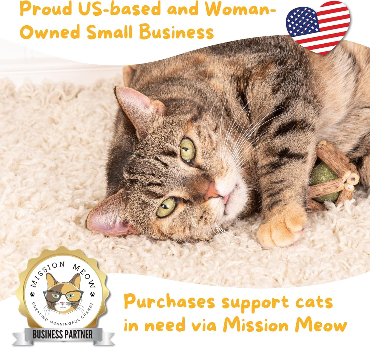 Hide & Scratch Premium Silvervine Catnip Balls (3 Pack) - All Natural, Hand-Woven Cat Toy to Stimulate Play and Promote Dental Health; Cat Chew Toys for Indoor Cats