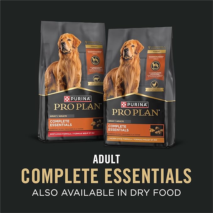 Purina Pro Plan Complete Essentials Classic Pate Dog Food, Chicken and Rice Entrée - (Pack of 12) 13 oz. Cans