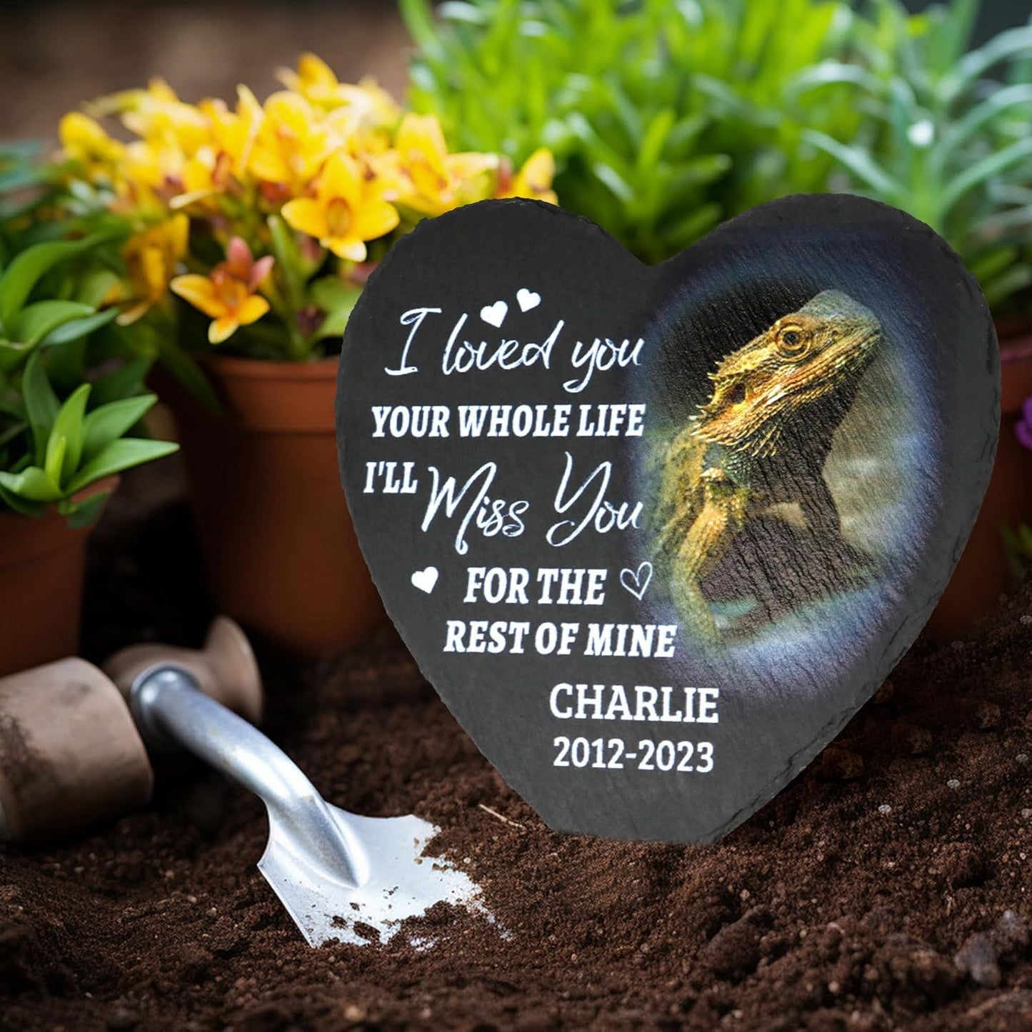 ODB Gifts for Loss of Gecko, Gecko Memorial Stone, Gecko Memorial Gifts, Gecko Loss Gifts, Gecko Head Stones, Cemetery Decorations for Grave, Lizard Grave Marker, Gifts for Gecko Lovers (Gecko)