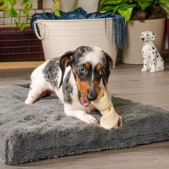 Pet Factory 100% Made in USA Beefhide 4" Knotted Bones Dog Chew Treats - Natural Flavor, 18 Count/1 Pack