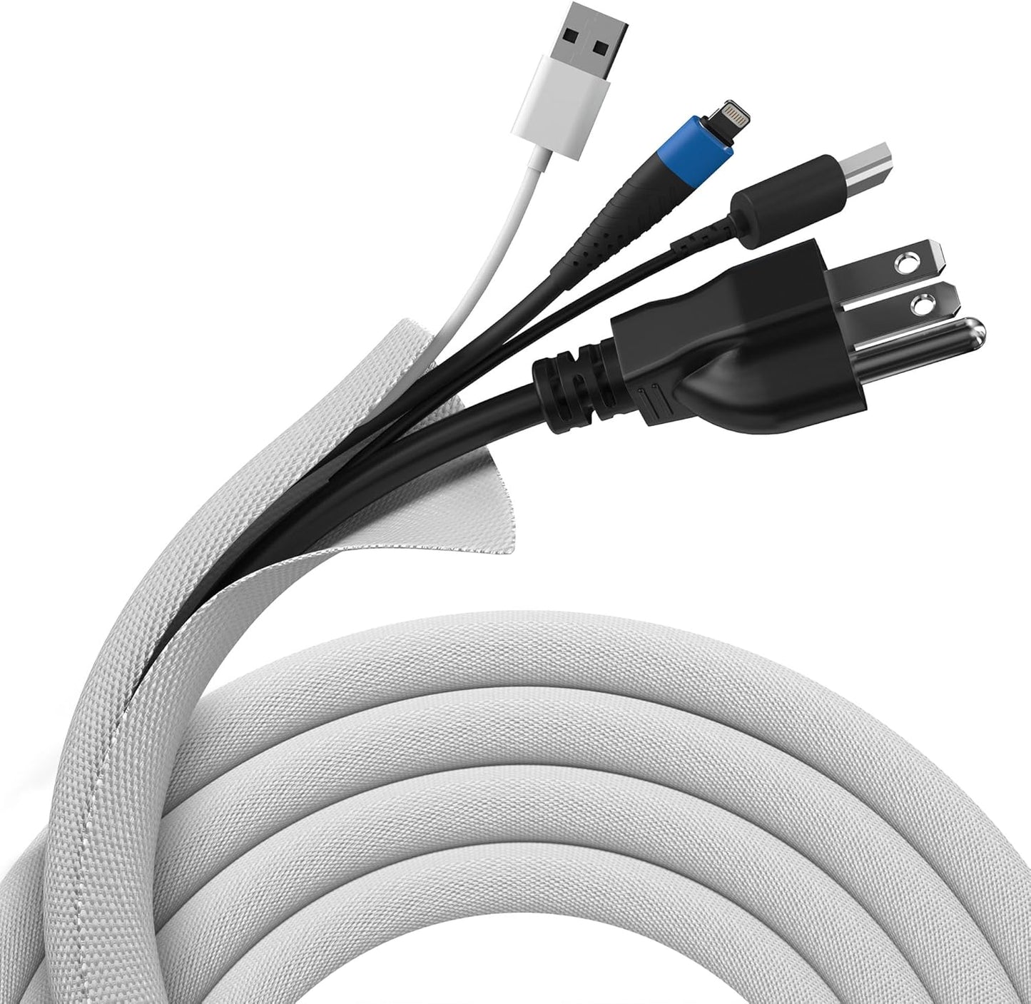 Small Pet Select Heavy Duty Cord Cover - Black, 10ft - Ultra Durable Electrical Cable and Wire Protector for Rabbits, Dogs, Cats and Other Pets - Cord Management and Animal Protection