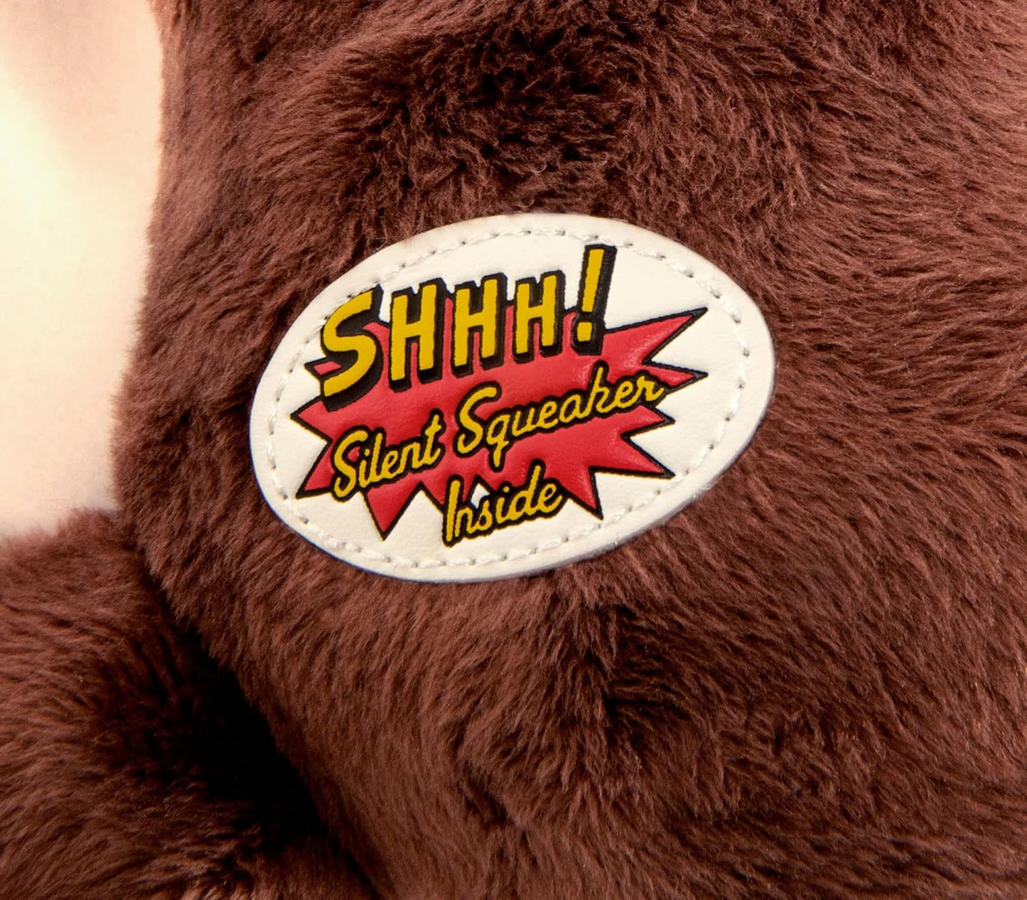 goDog Flips Monkey-Rabbit Silent Squeak Plush Dog Toy, Chew Guard Technology - Brown, Large