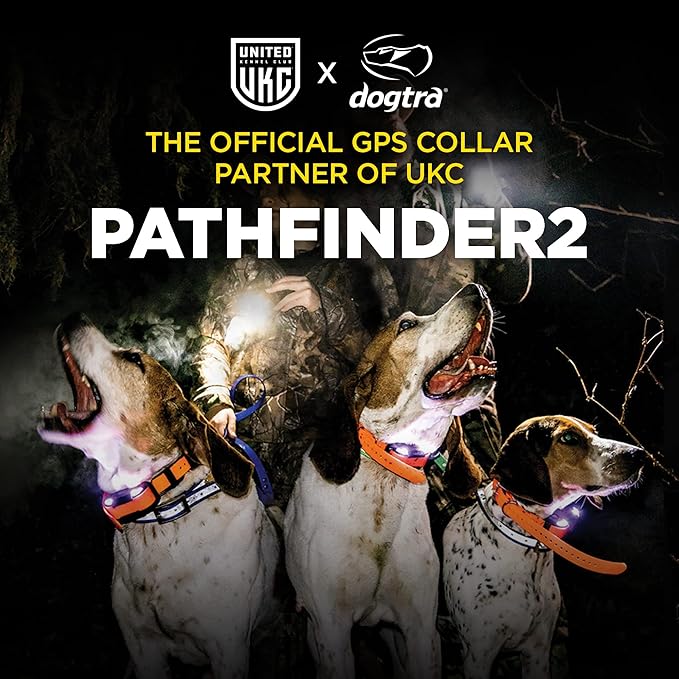 Dogtra Pathfinder 2 GPS Dog Tracker e Collar 9 Mile Long Range LED Light No Monthly fees Free App Waterproof Smartwatch Control Satellite Real Time Tracking Multiple Dogs Smartphone Required