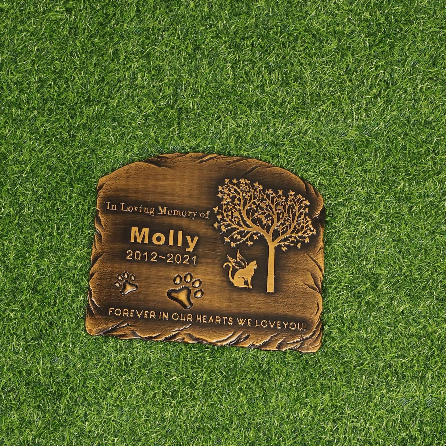 Docvania Pet Memorial Stone Cat Dog Memorial Personalized Grave Markers Customized Grave Markers with Name are a Sympathy Gift for the Loss of a Pet (Acrylic)