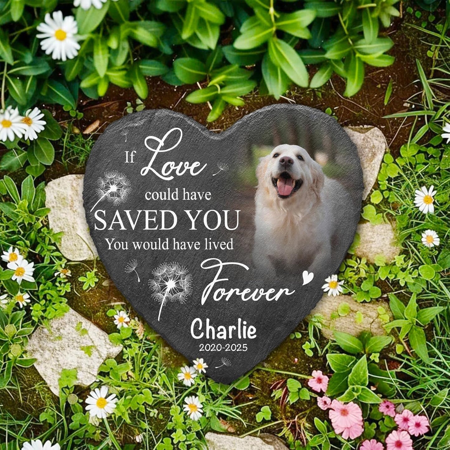 Custom Dog Memorial Stones Personalized Dog Gifts | Pet Stones Memorial Dogs with Photo | Pet Memory Thoughtful Gifts for 4-Legged Companion Passed Away | Best Remembrance Gift for Pets Loss