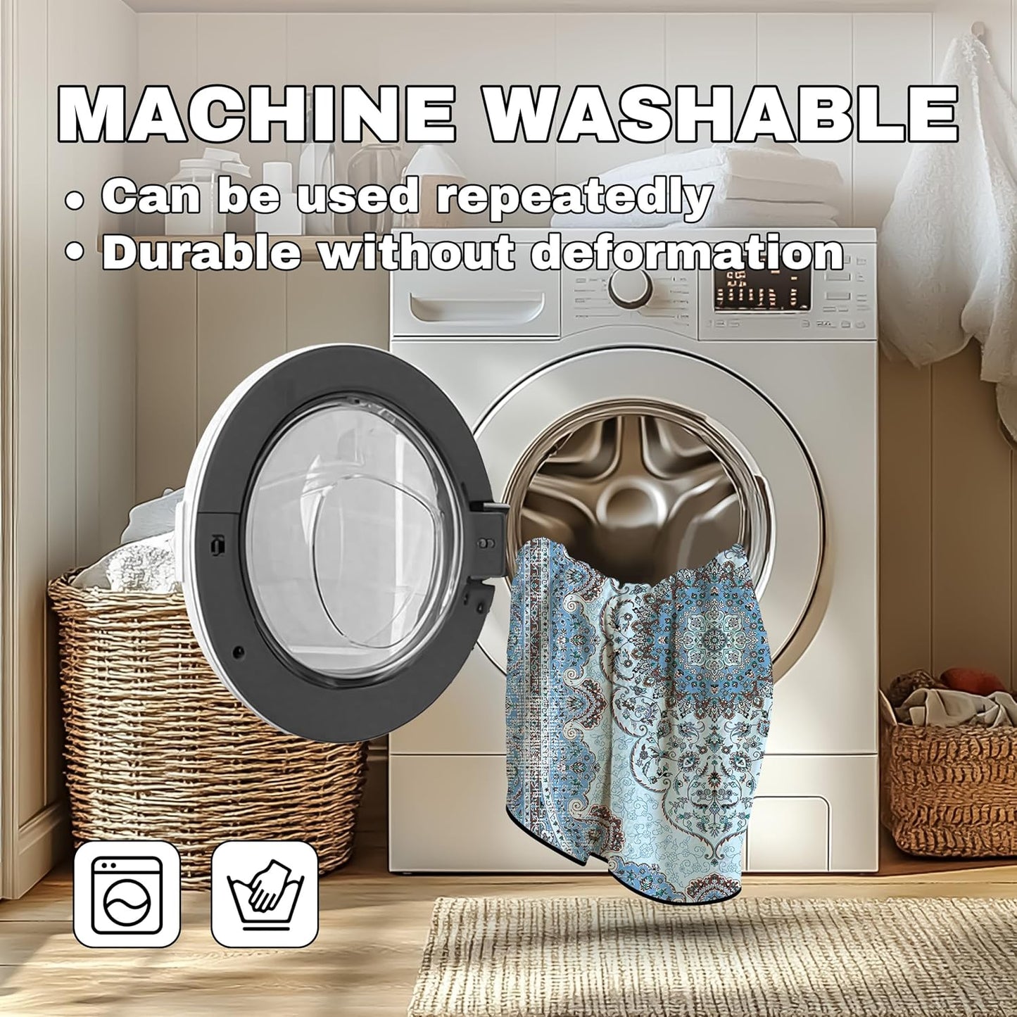 PatiencET Washable Pee Pads for Dogs, 72'' x 72" Super Absorbent Leakproof Reusable Puppy Pads, 1 Pack Dog Training Pads Potty Pad Whelping Pad with Non-Slip Bottom for Housebreaking Incontinence Blue