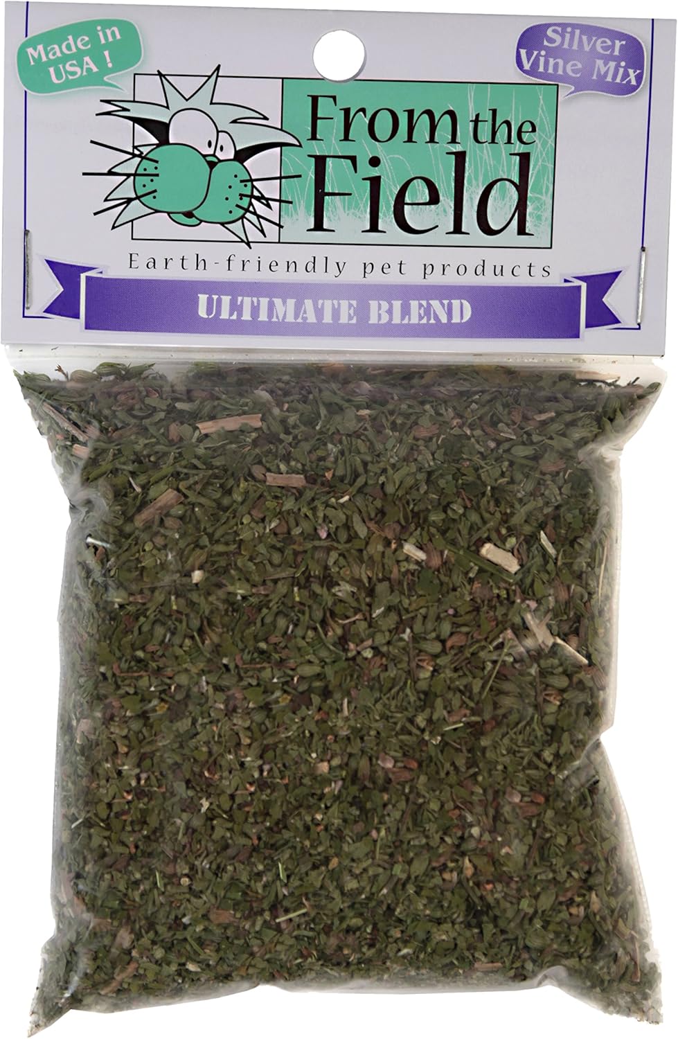 from The Field | Ultimate Blend Catnip & Silver Vine | Premium USA-Grown Catnip for Toys & Playtime | Fresh, Potent, Non-Toxic, Eco-Friendly | Safe for Kittens & Cats | Resealable 0.5 Oz Bag