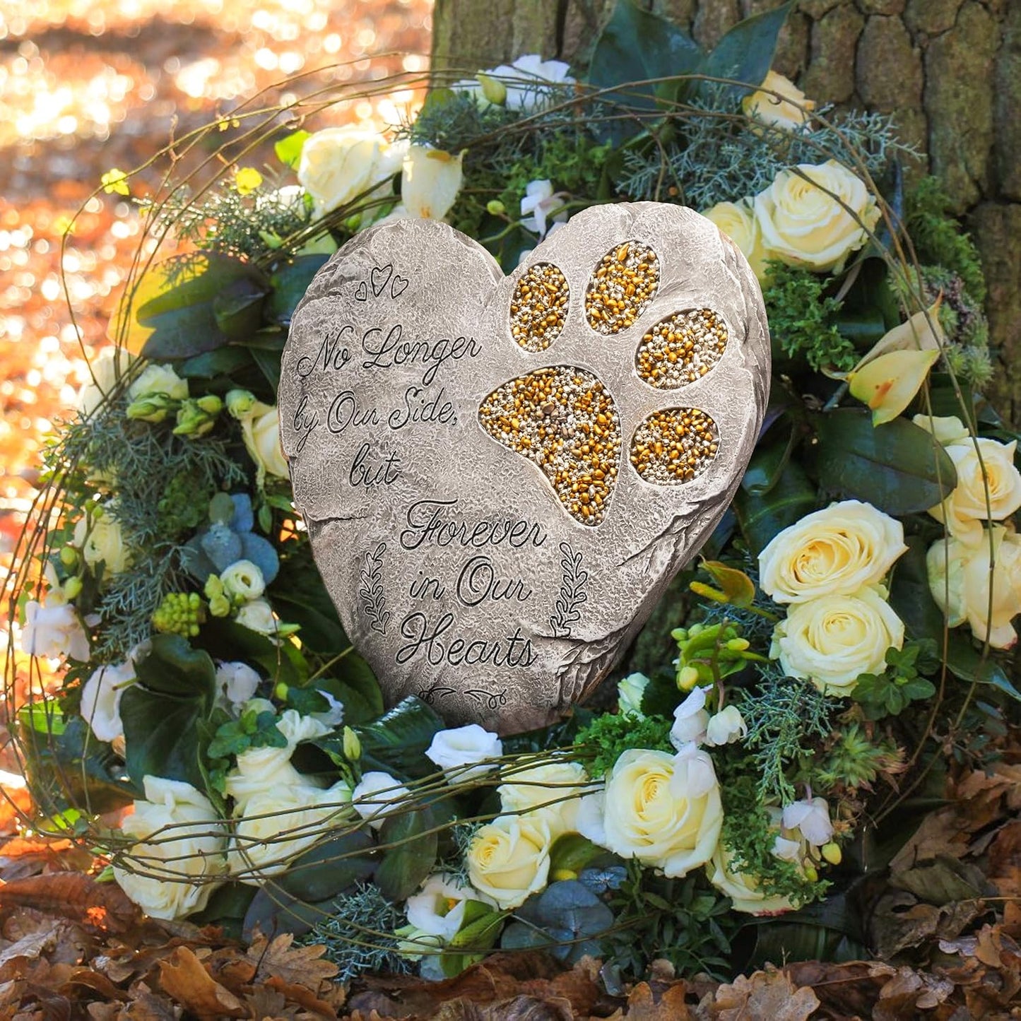 Dog Memorial Gifts for Loss of Dog Sympathy Gift - Rainbow Bridge Dog Memorial Stone for Remembrance Dog Passing Away Sympathy Gifts - Thoughtful Pet Loss Gifts - Gray