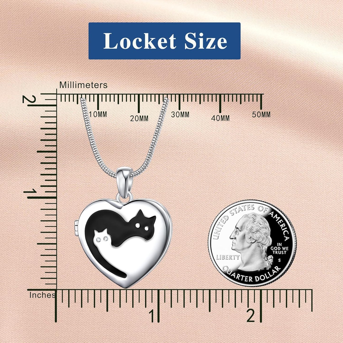 Fanery Sue Personalized Customized Pet Locket Necklace, Heart Lockets Picture Necklaces Dog Memorial Gifts Cat Sympathy for Women Men