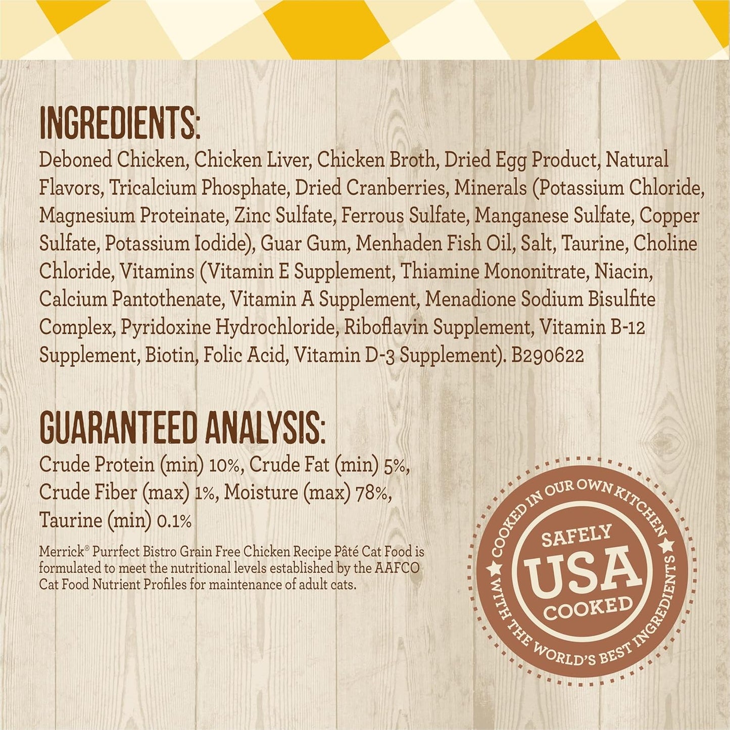 Merrick Purrfect Bistro Grain Free Premium Soft Canned Pate Adult Wet Cat Food, High Protein Chicken Recipe - (Pack of 24) 5.5 oz. Cans