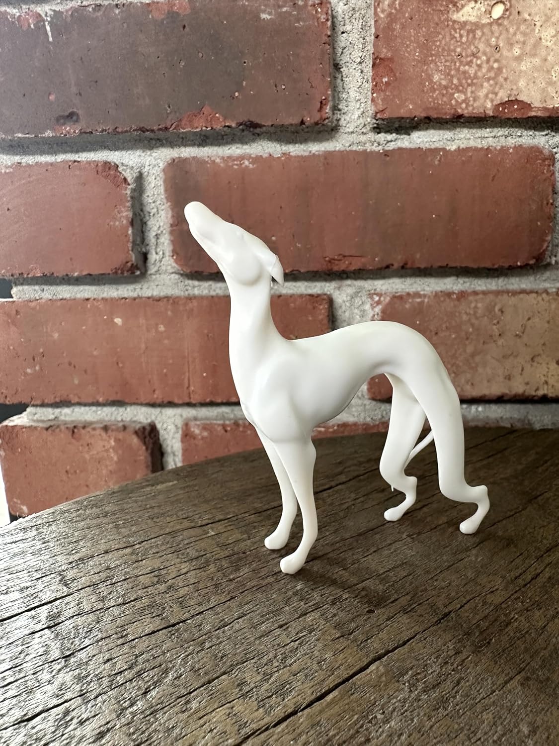White Greyhound Miniature/Pat the Dog Figurine/Friends Merch Replica Gift/Pop Culture Desk Decor/Gift