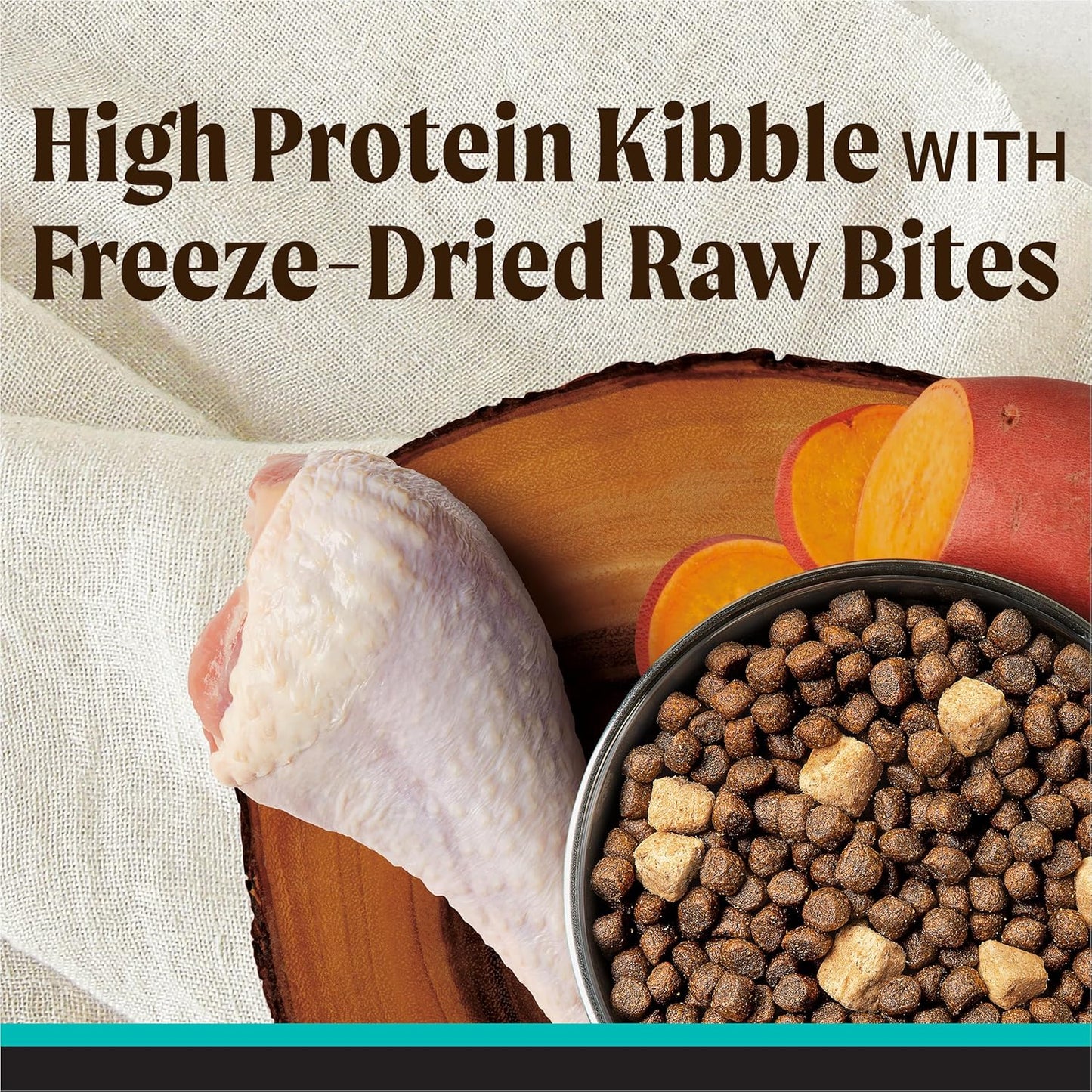 Merrick Backcountry Grain Free Dry Adult Dog Food, Kibble With Freeze Dried Raw Pieces, Game Bird Recipe - 20.0 lb. Bag